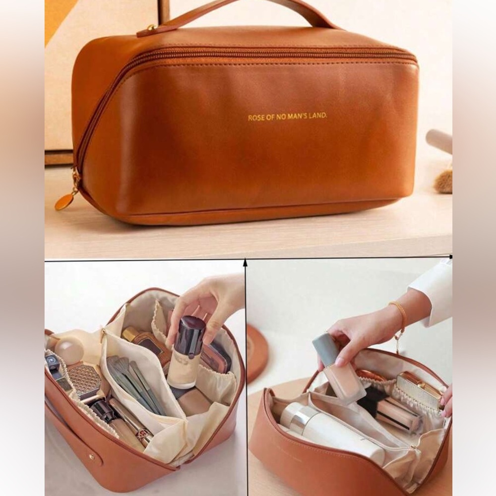 Tan Cosmetic Bag